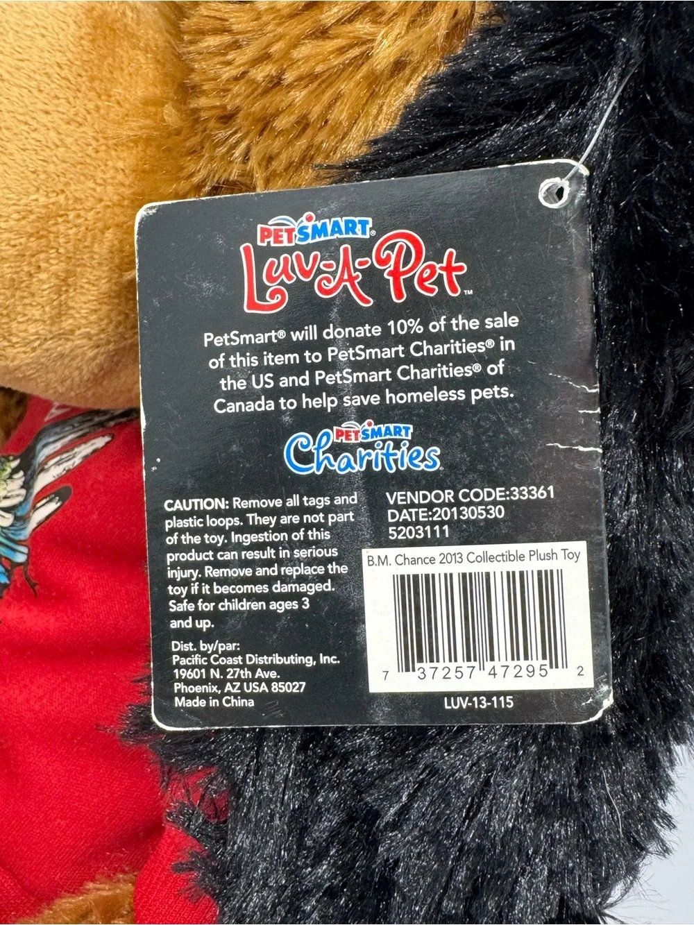 2013 Bret Michaels Petsmart Collectible “Chance” Squeaky Plush Toy w/ Tag